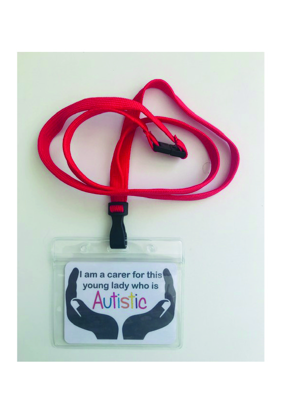 Carer Lanyard - YOUNG LADY who is AUTISTIC